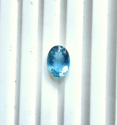 Aquamarine 3.16 Carats Oval Cut Top Quality For Fine Jewelry Natural Gemstone