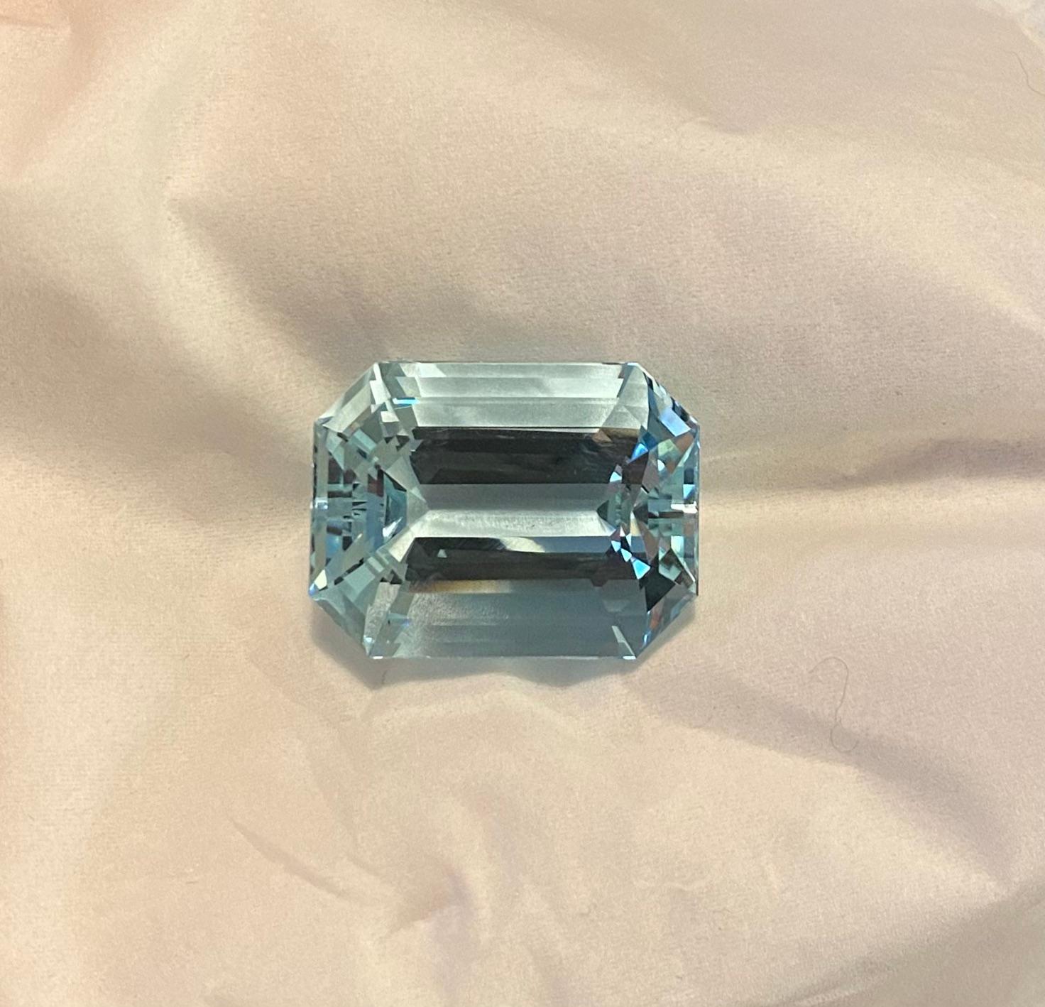 Women's or Men's Aquamarine 49.54ct For Sale