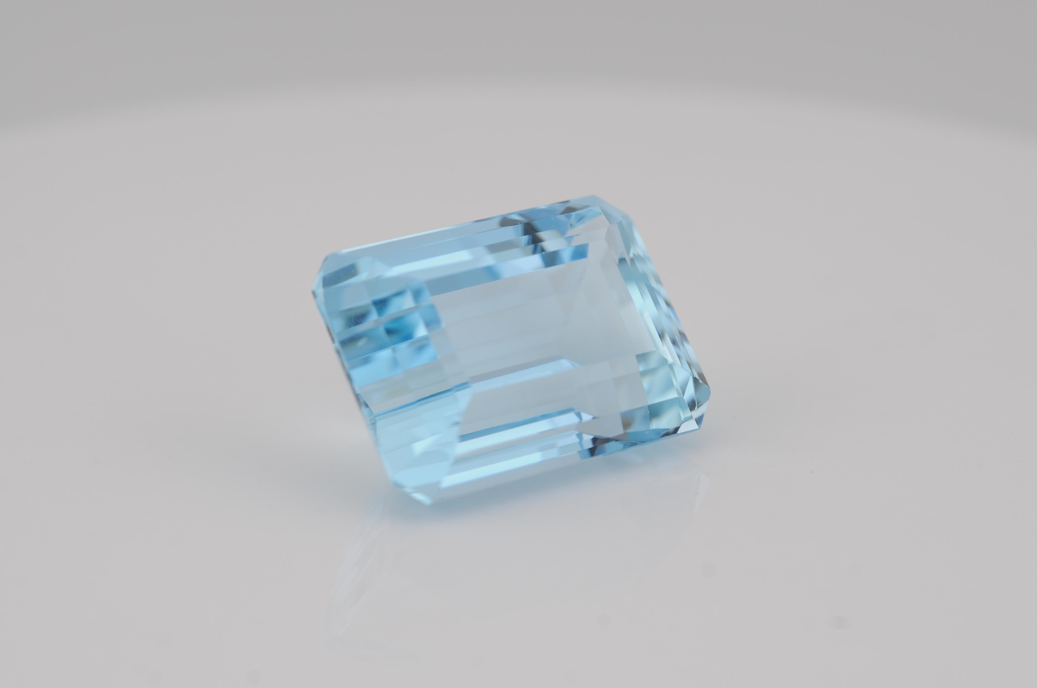 Aquamarin 49,55 ct Oktagon-Schliff (Ästhetizismus) im Angebot