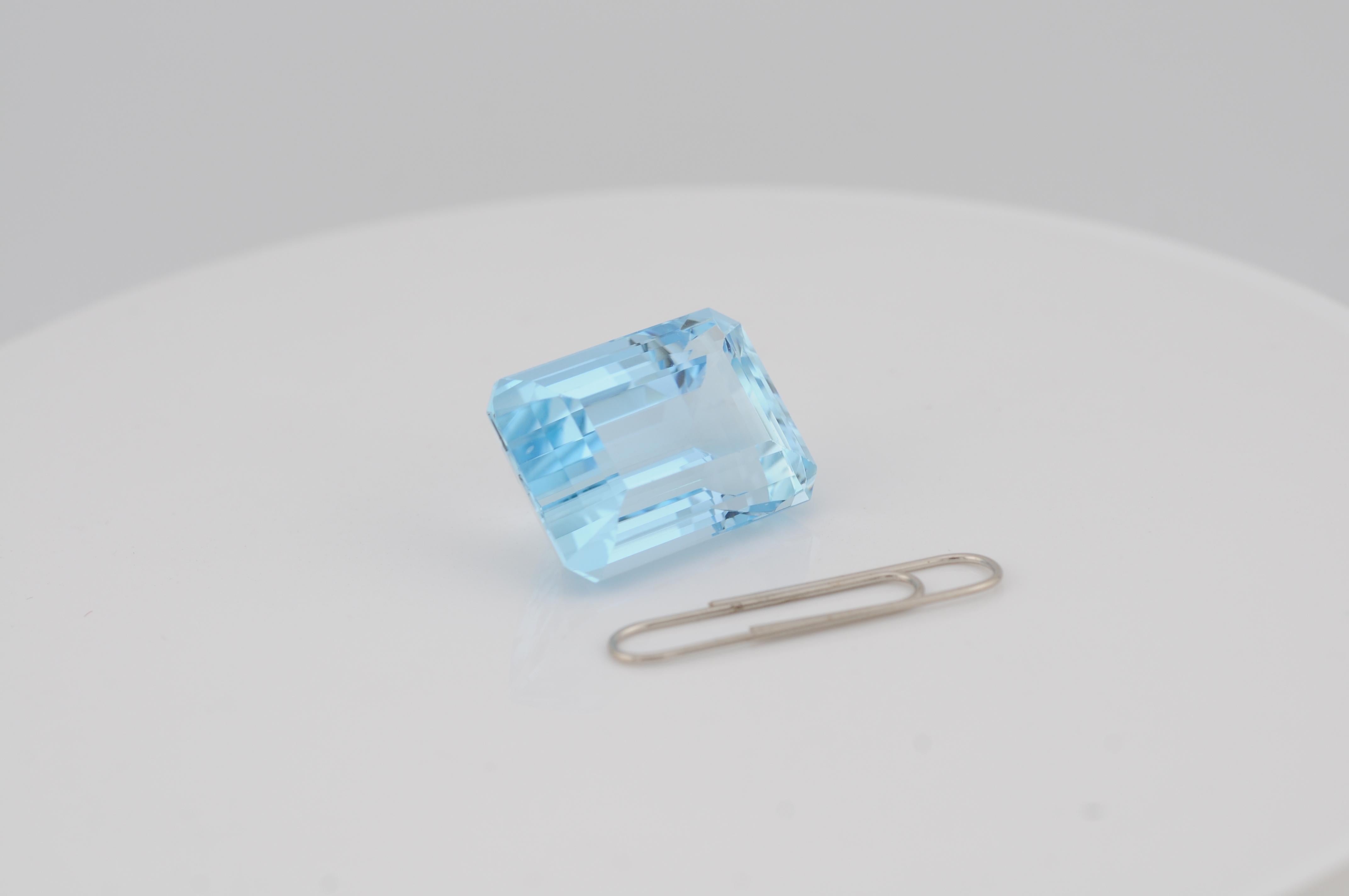 Aquamarin 49,55 ct Oktagon-Schliff im Angebot 1