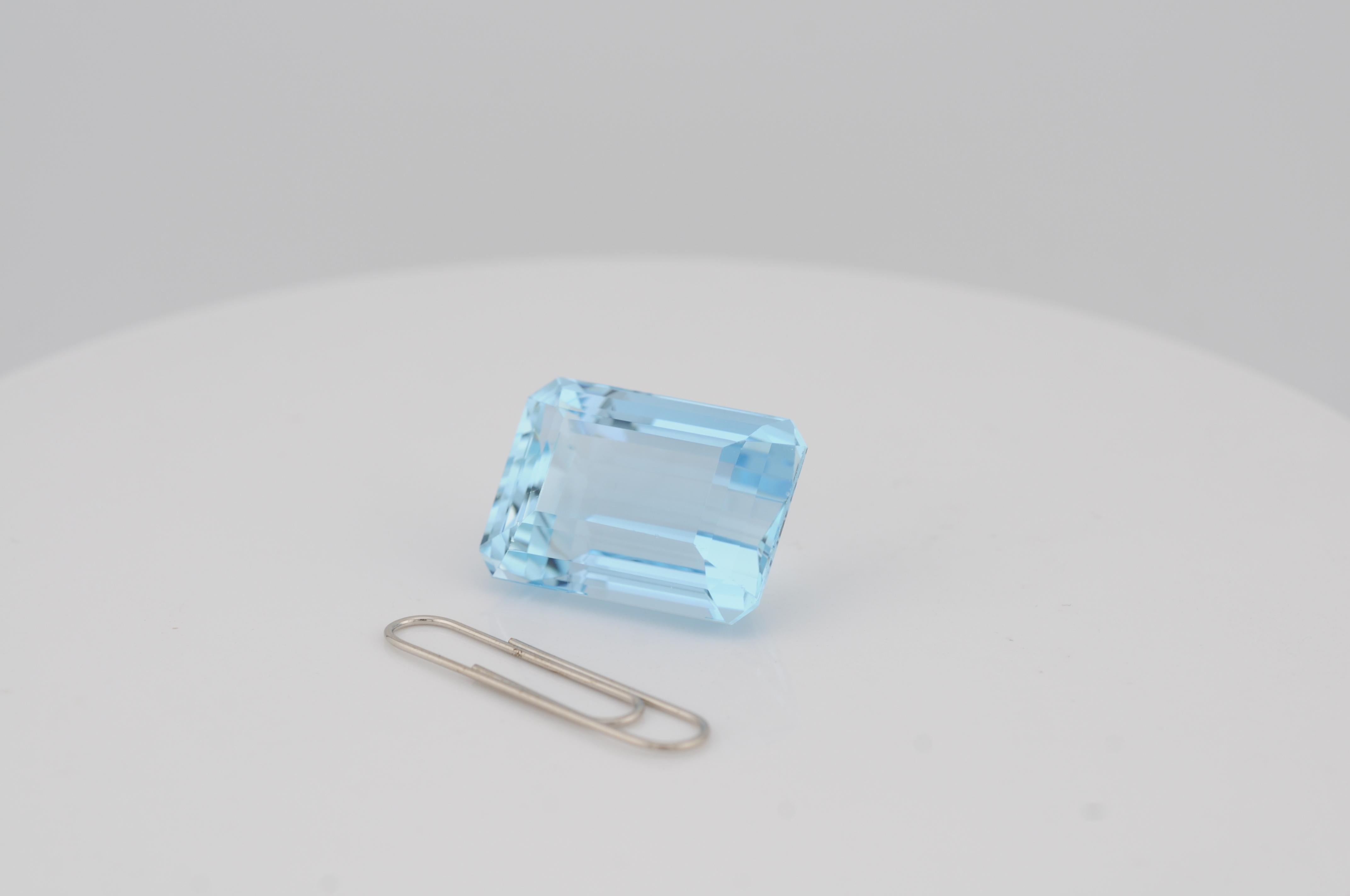 Aquamarin 49,55 ct Oktagon-Schliff im Angebot 2
