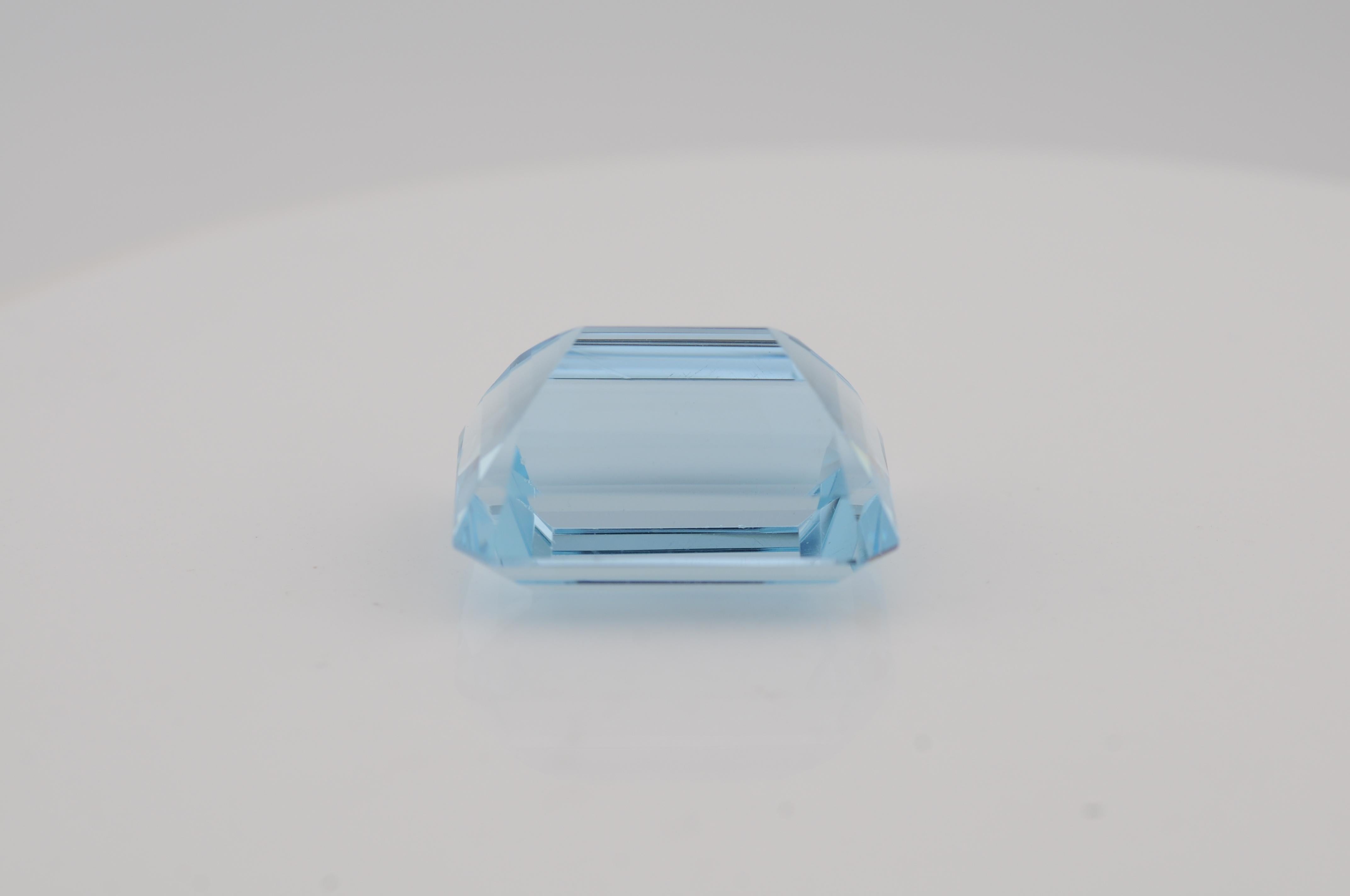 Aquamarin 49,55 ct Oktagon-Schliff im Angebot 3