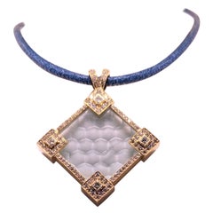 Aquamarine 
58.98cts
 and Diamond 
3.12cts Tw
 Pendant