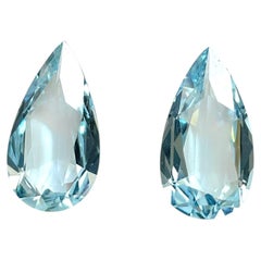 Aquamarine 6.95 Carats Pear Cut Top Quality For Fine Jewelry Natural Gemstone
