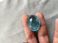 Aquamarin 77,51 Karat Oval Cab Top Qualität für feinen Schmuck Natürlicher Edelstein