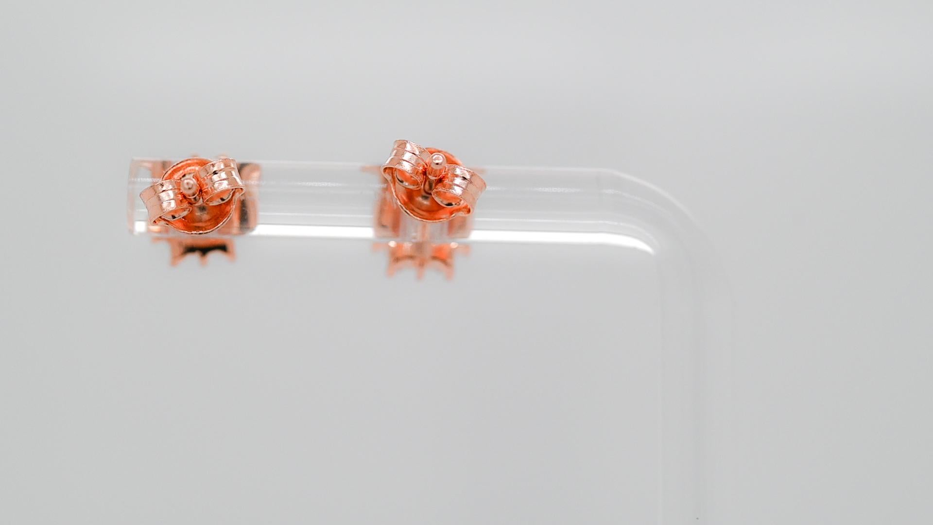 Aigue-marine 925 argent 18 carats 1 mm plaqué métal rose pour femmes 0,5 carat Neuf - En vente à New York, NY