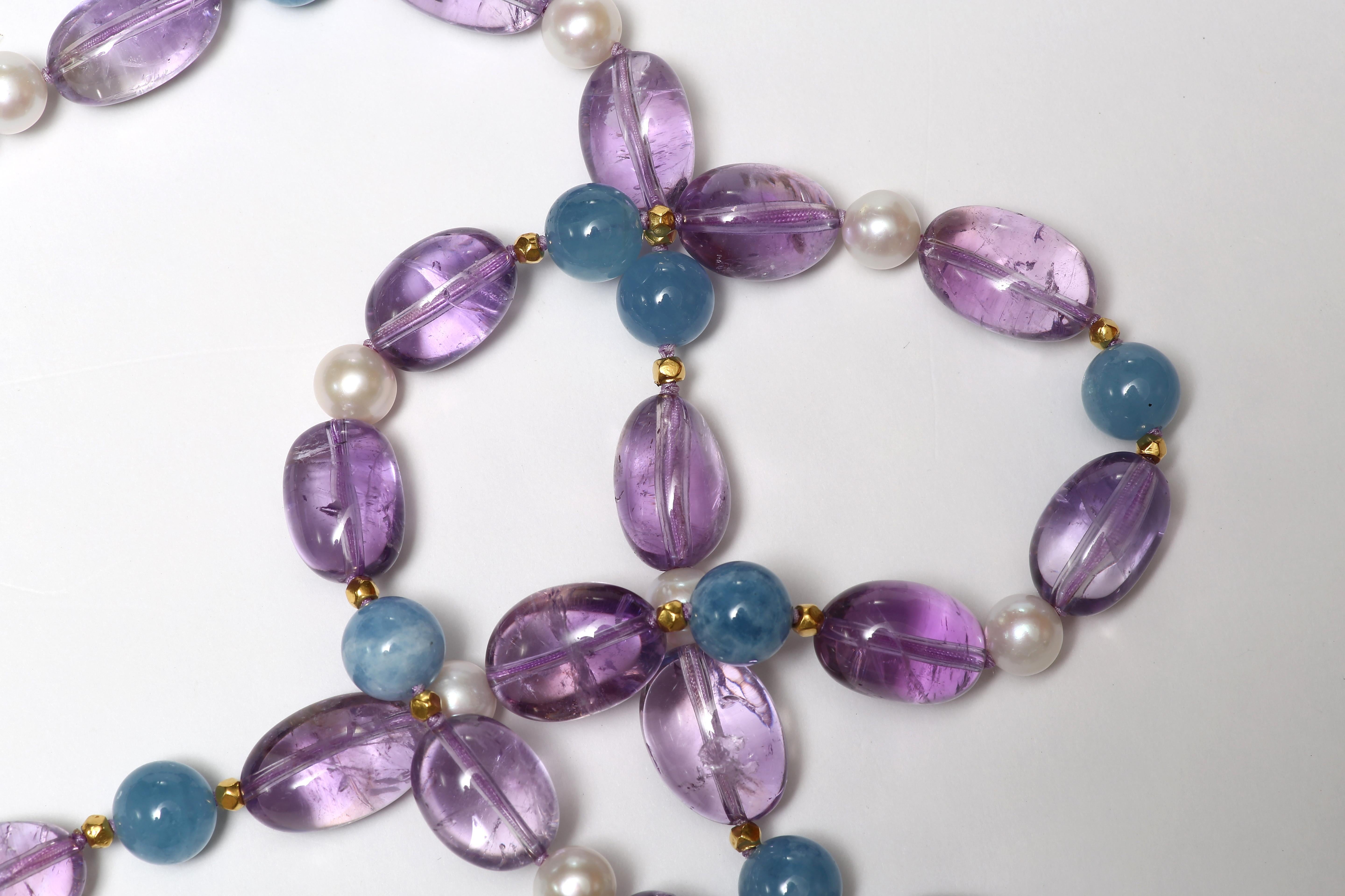 amethyst and aquamarine necklace