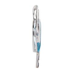 Aquamarine and 18k White Gold Pendant (P8986n)