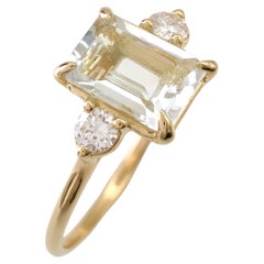 Ring aus 18 Karat Gold mit Aquamarin und Diamant:  Make Every Day of You Life zu etwas Besonderem