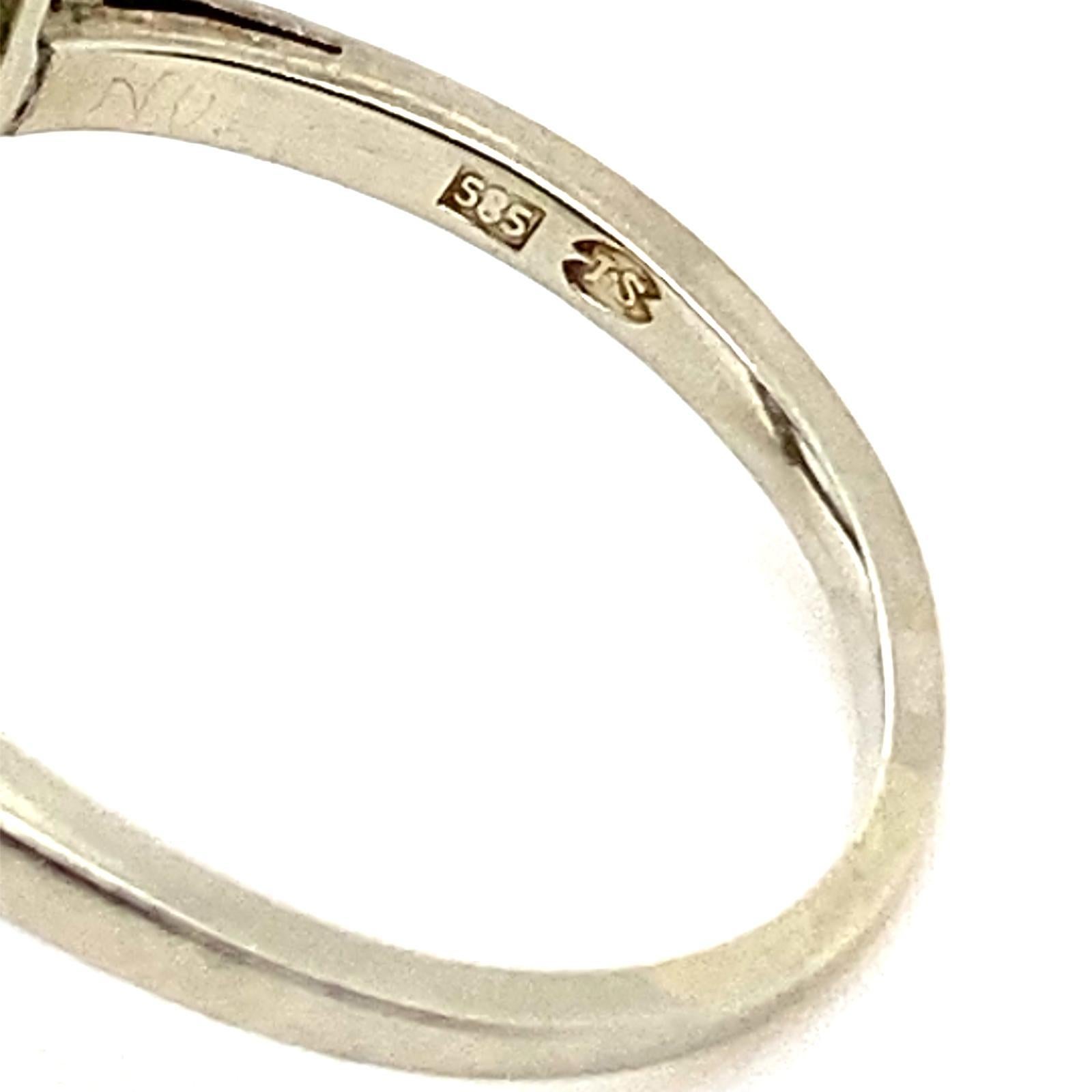 Aquamarine and Diamond Cluster 14 Karat White Gold Engagement Ring For Sale 1