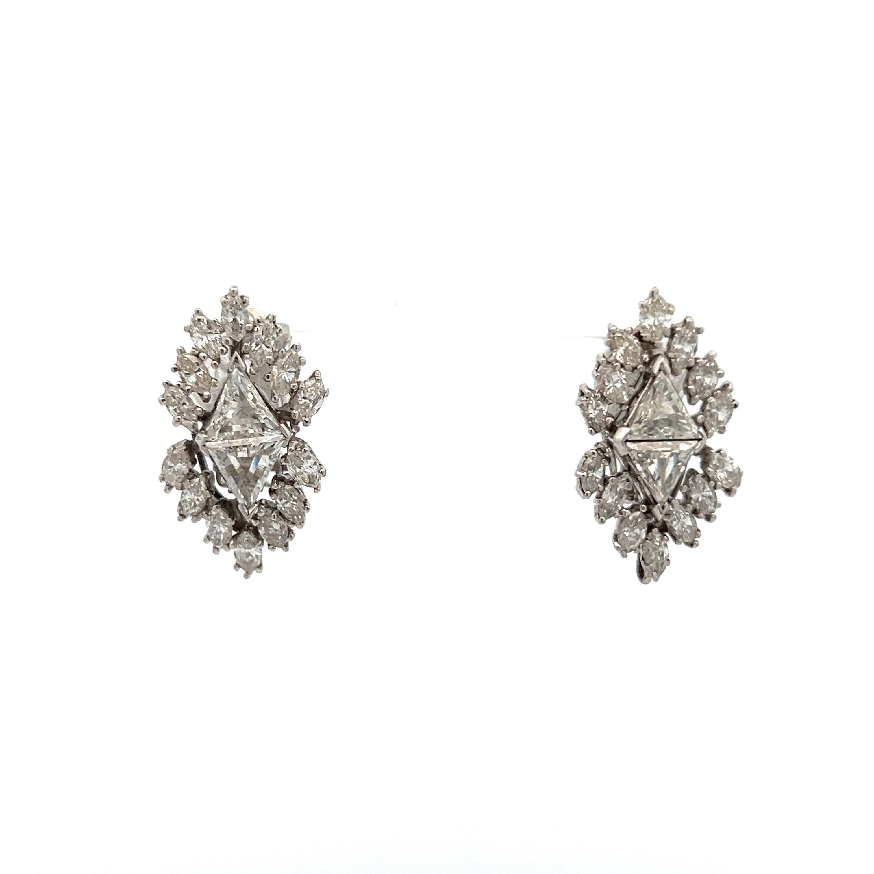 Mixed Cut Aquamarine and Diamond Day and Night Earrings For Sale