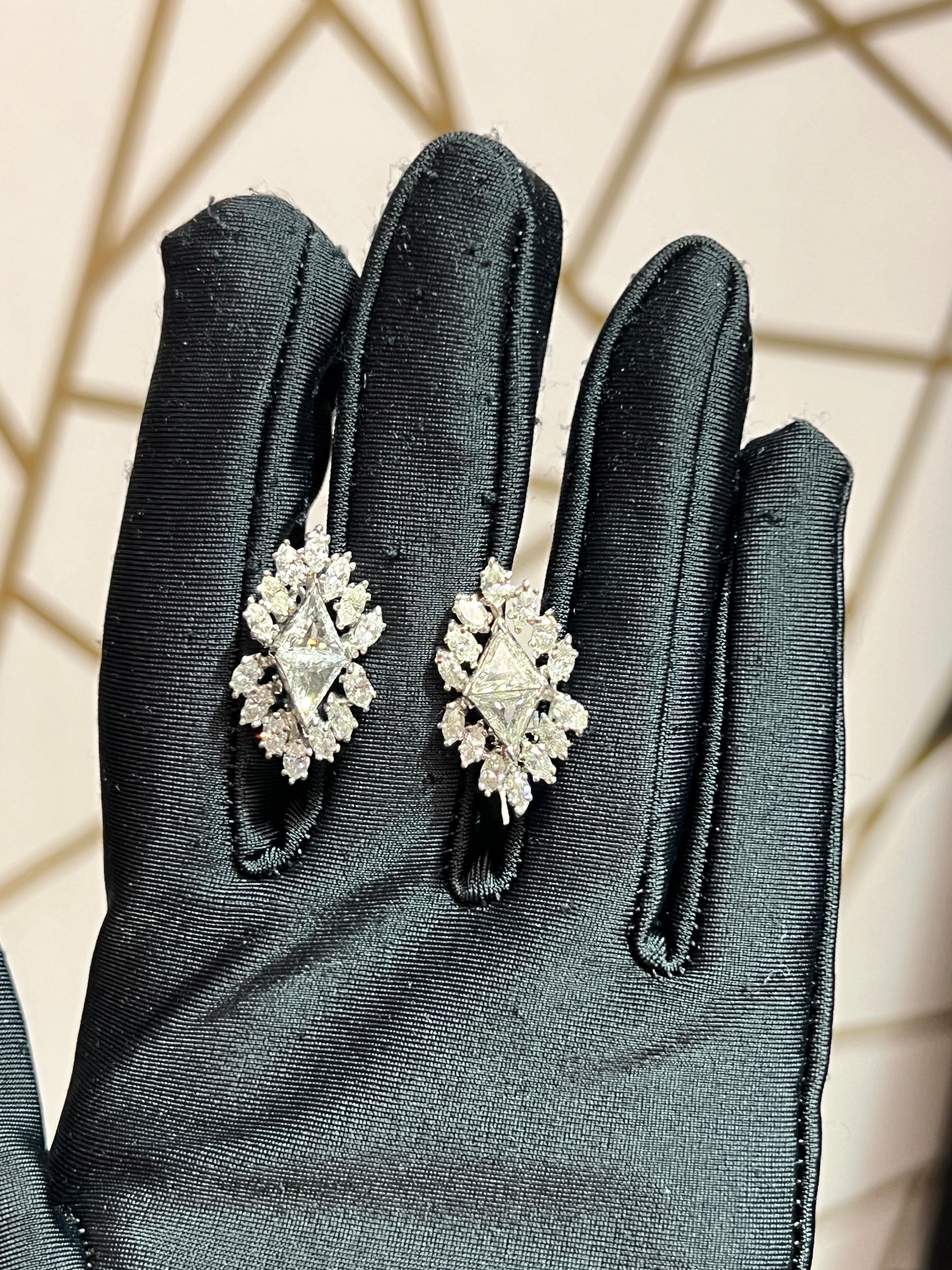 Women's Aquamarine and Diamond Day and Night Earrings For Sale