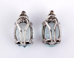 Aquamarine and Diamond Earrings
