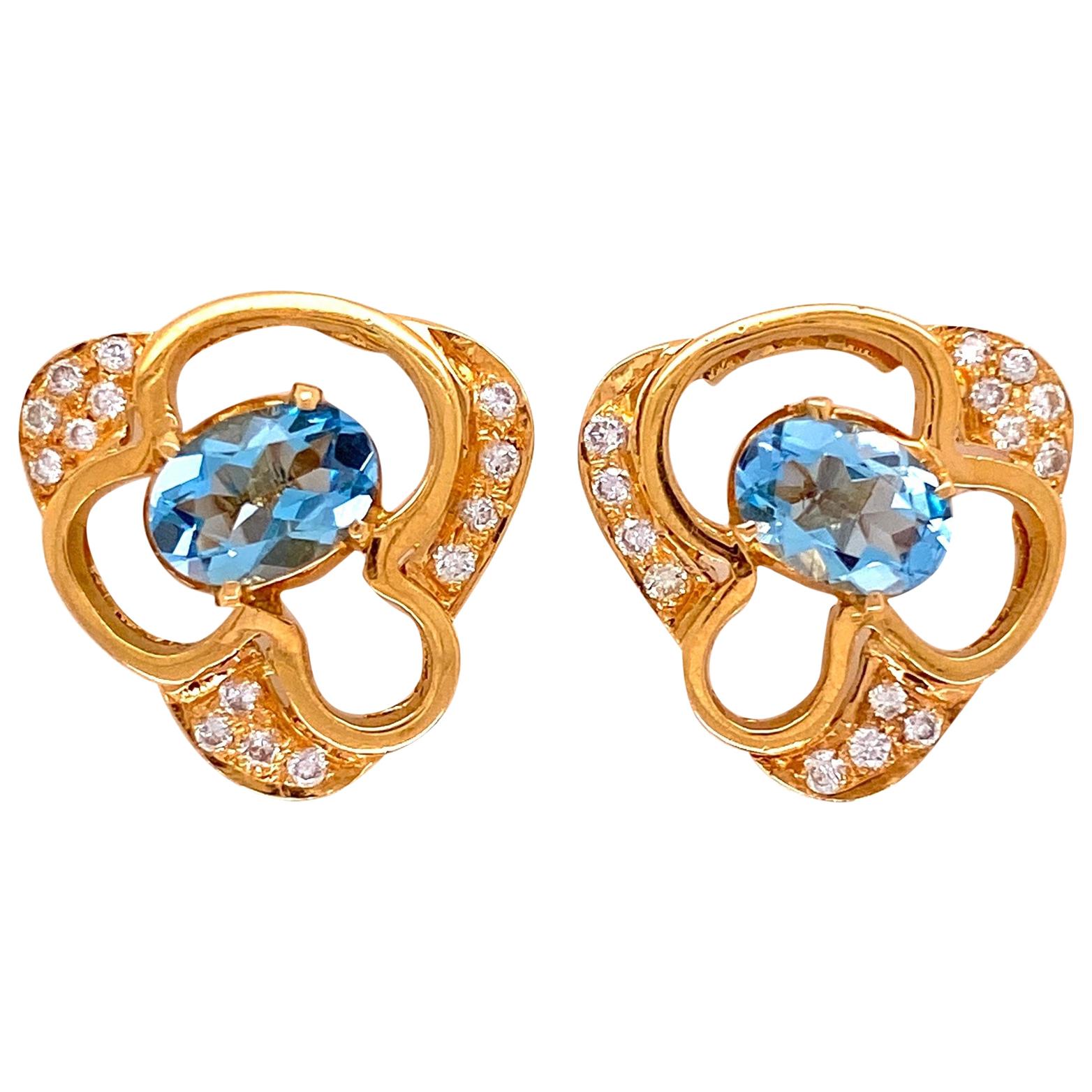 Pearl Diamond and Emerald Gold Stud Earrings by Honora Fine Estate