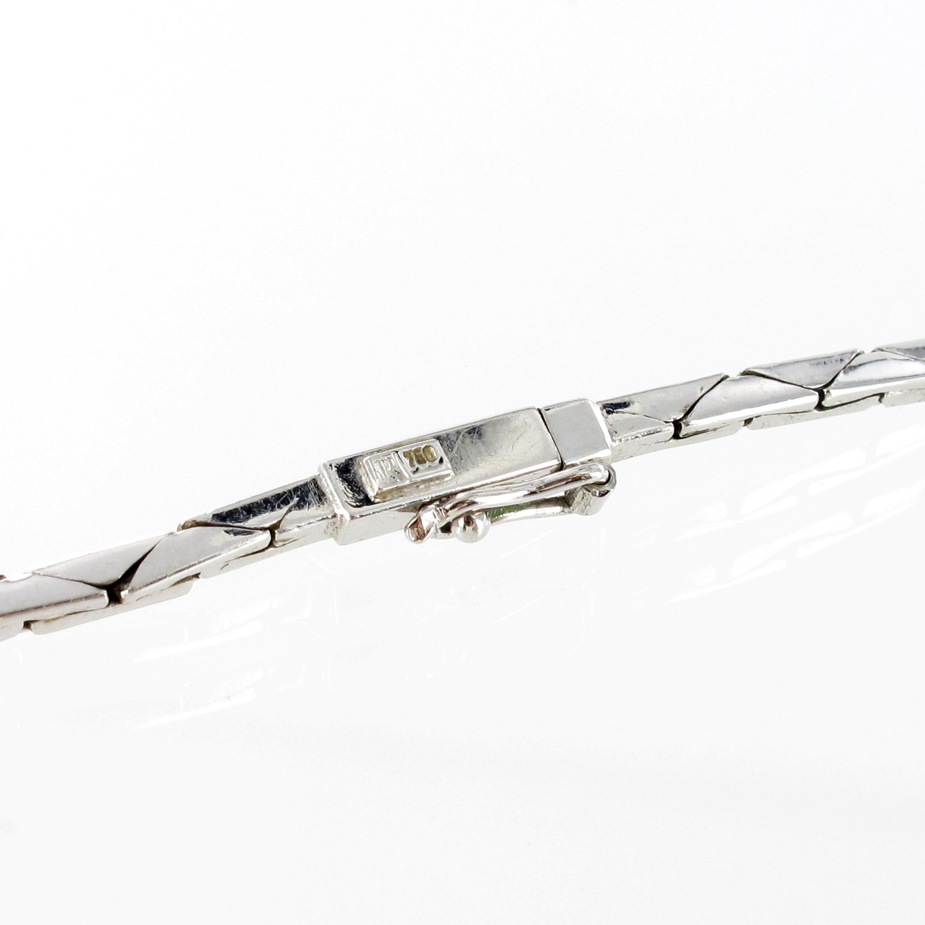 Aquamarine and Diamond Necklace in 18 Karat White Gold 6