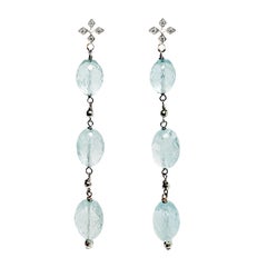 Aquamarine and Diamond Paradizia Earrings E3446