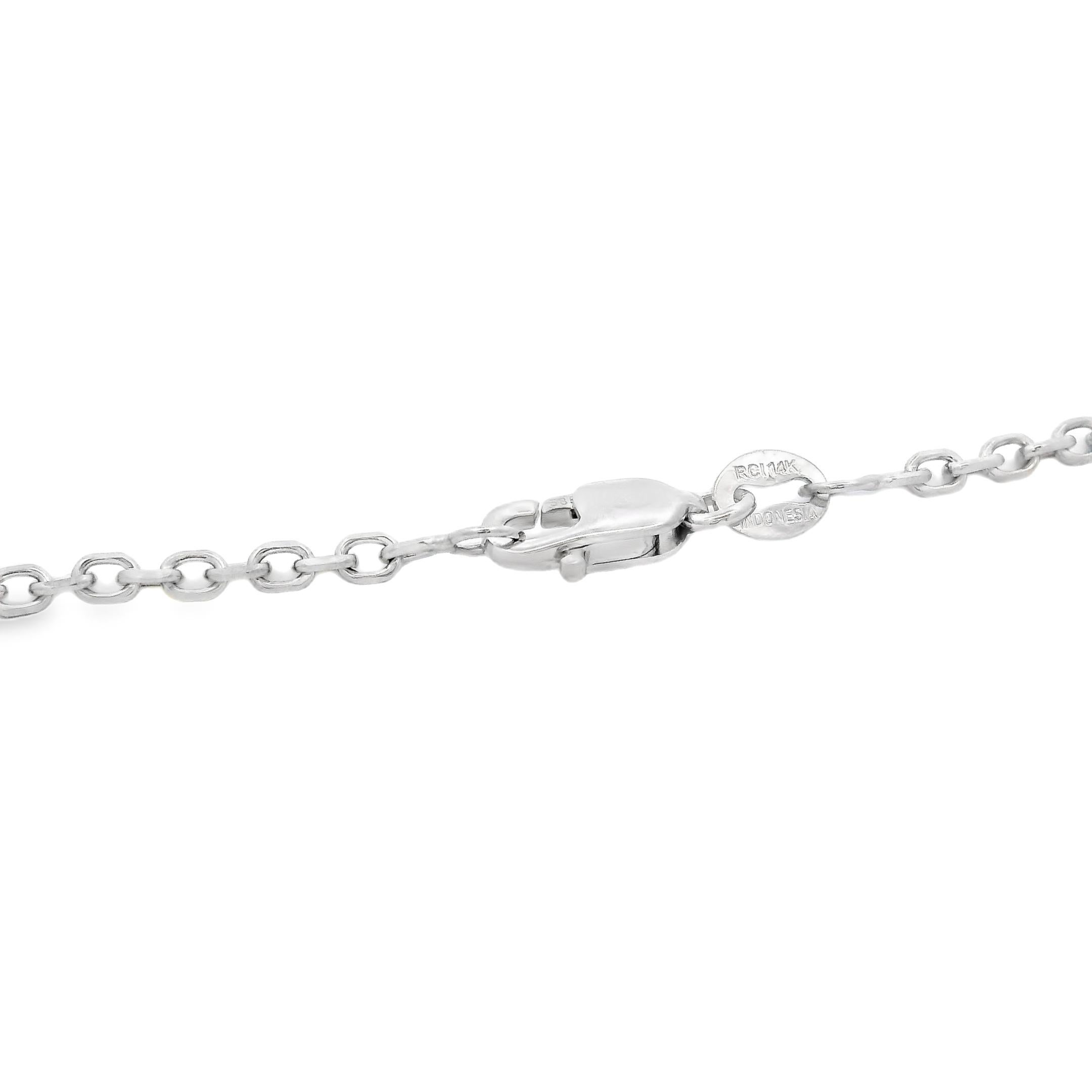 Aquamarine and Diamond Pendant 2.95ct Pear with 1ct Diamond in 14K White Gold Pour femmes en vente