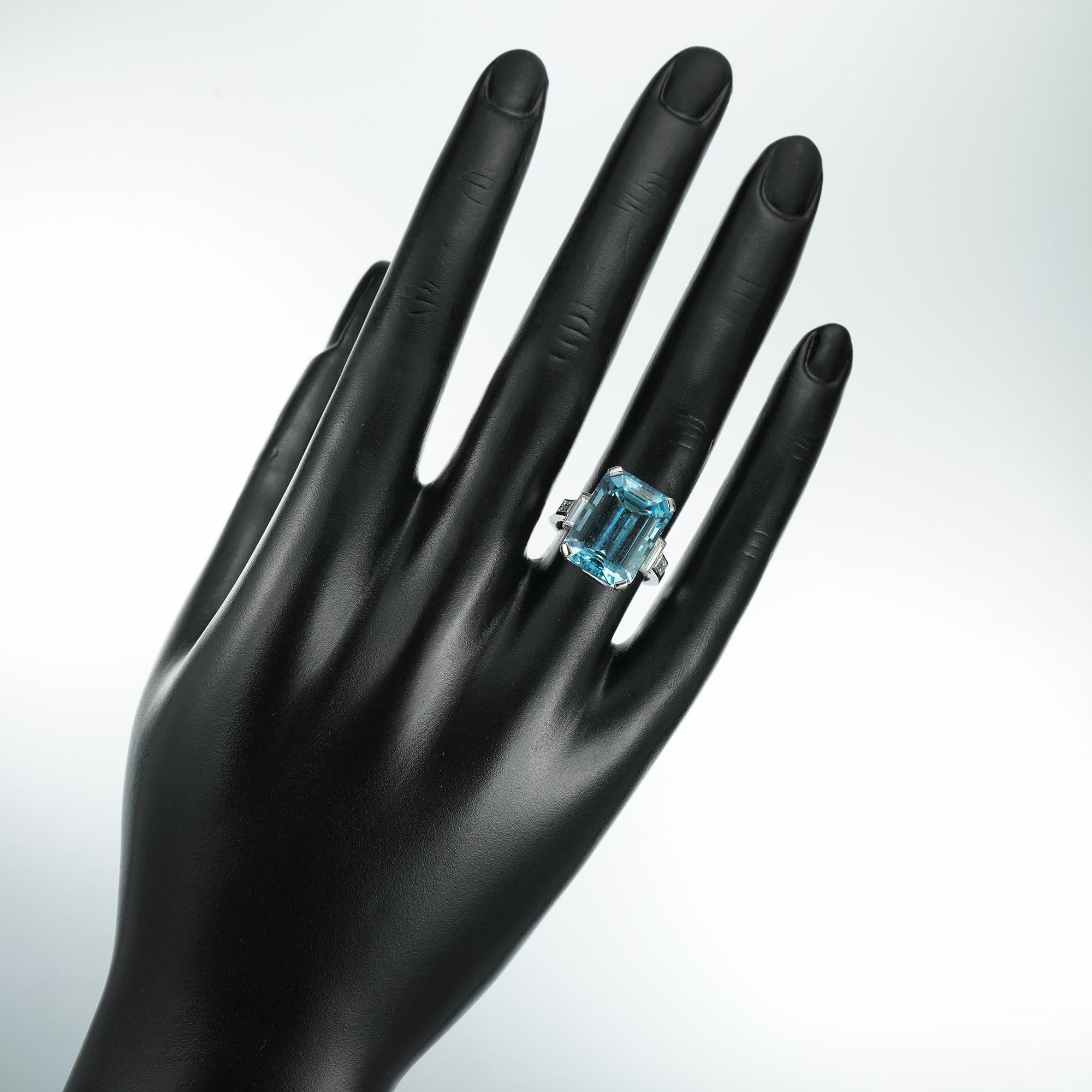 Aquamarine and Diamond Ring 1