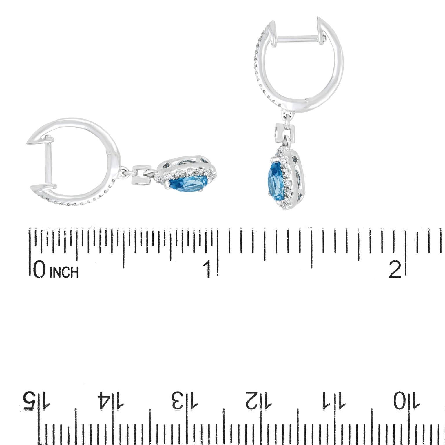 Aquamarine and Diamond-Set Gold Drop Earrings 1