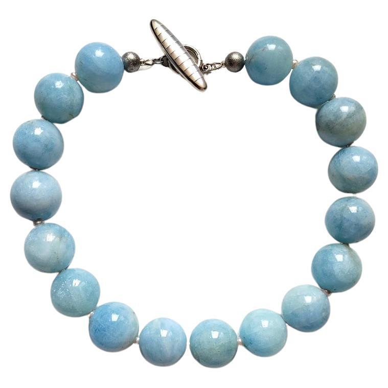 Aquamarine and Freshwater Pearl Necklace
