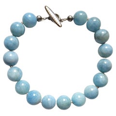 Used Aquamarine and Freshwater Pearl Necklace