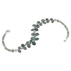 Aquamarine and Sterling Silver Laurel Garland Necklace