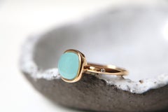 Aquamarine and Turquoise Ring in 18ct Gold by Bigli