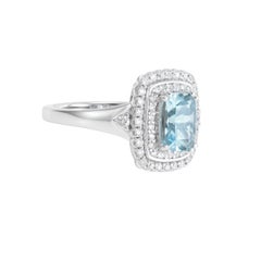 Sunita Nahata Aquamarin 1.31ct. Fancy Ring aus 18 Karat Weißgold mit Diamanten.
