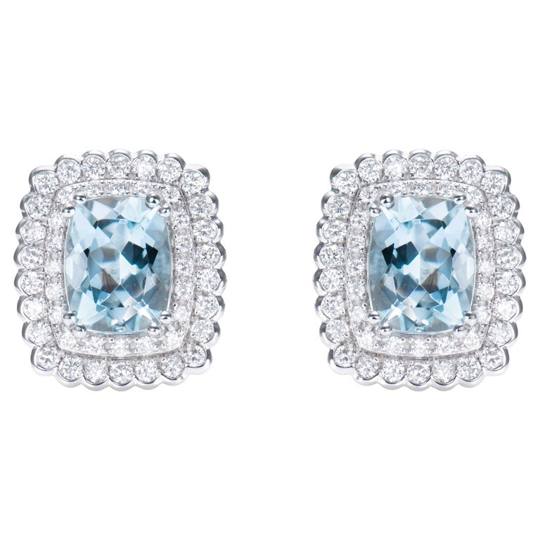 Pureshore Mosaic stud Earrings in Black Rhodium plating with White Diamonds