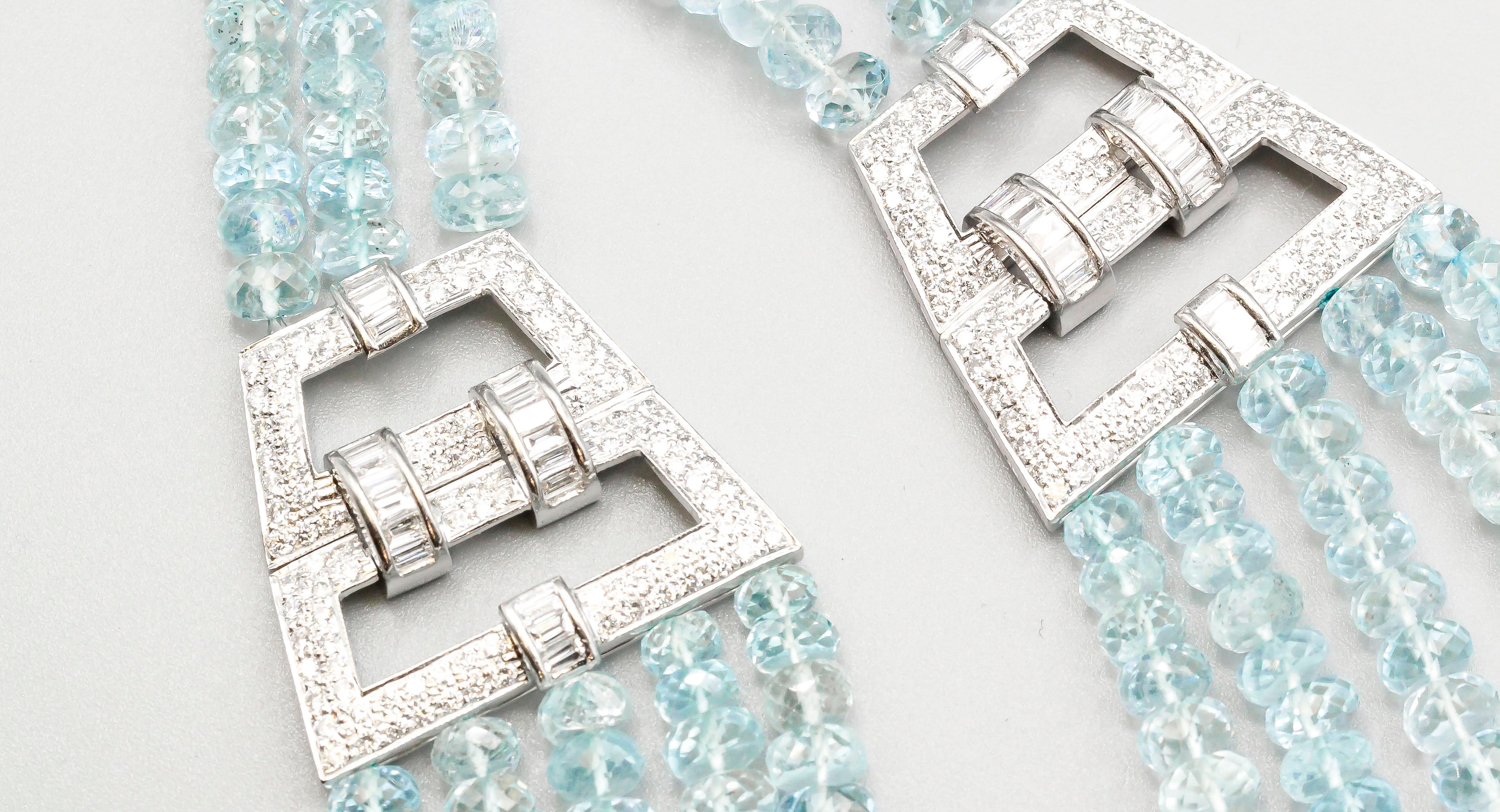 aquamarine bead necklace