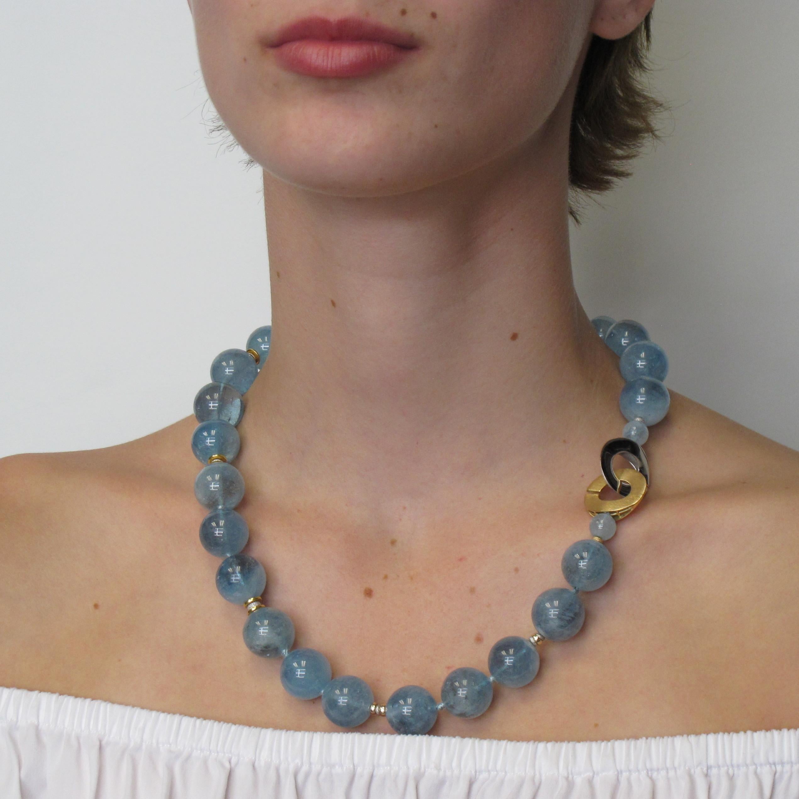aquamarine bead necklaces