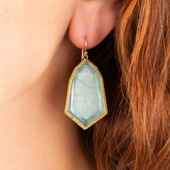 Aquamarine Bell Earrings