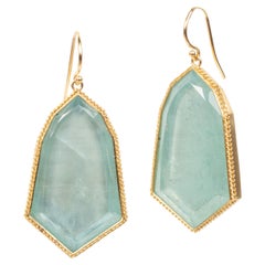 Aquamarine Bell Earrings