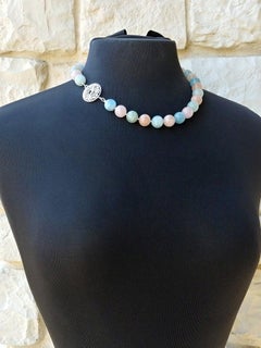 Aquamarine Beryl Morganite Necklace