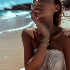 Aquamarine Bracelet 14K Gold - by Bombyx House