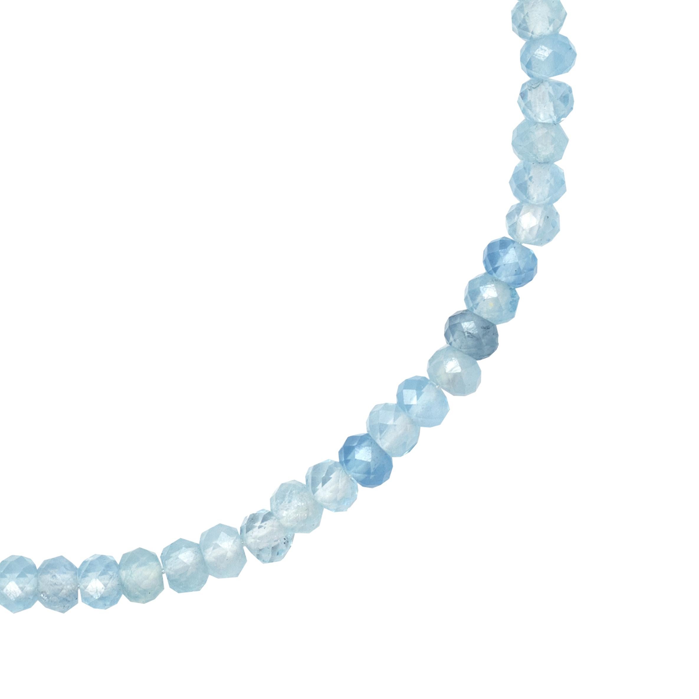 Pulsera Aguamarina Oro 14K - by Bombyx House Artesano en venta