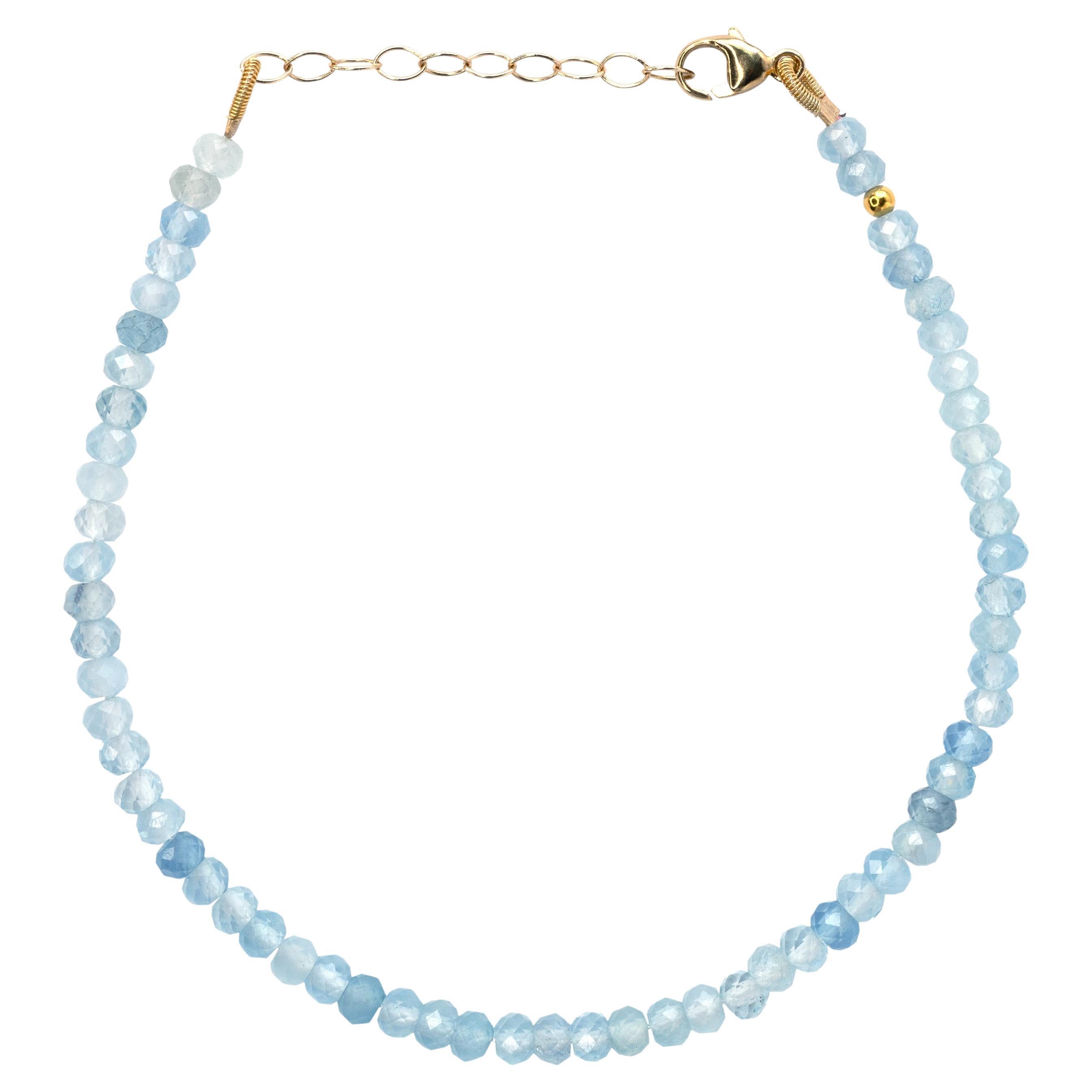 Pulsera Aguamarina Oro 14K - by Bombyx House en venta