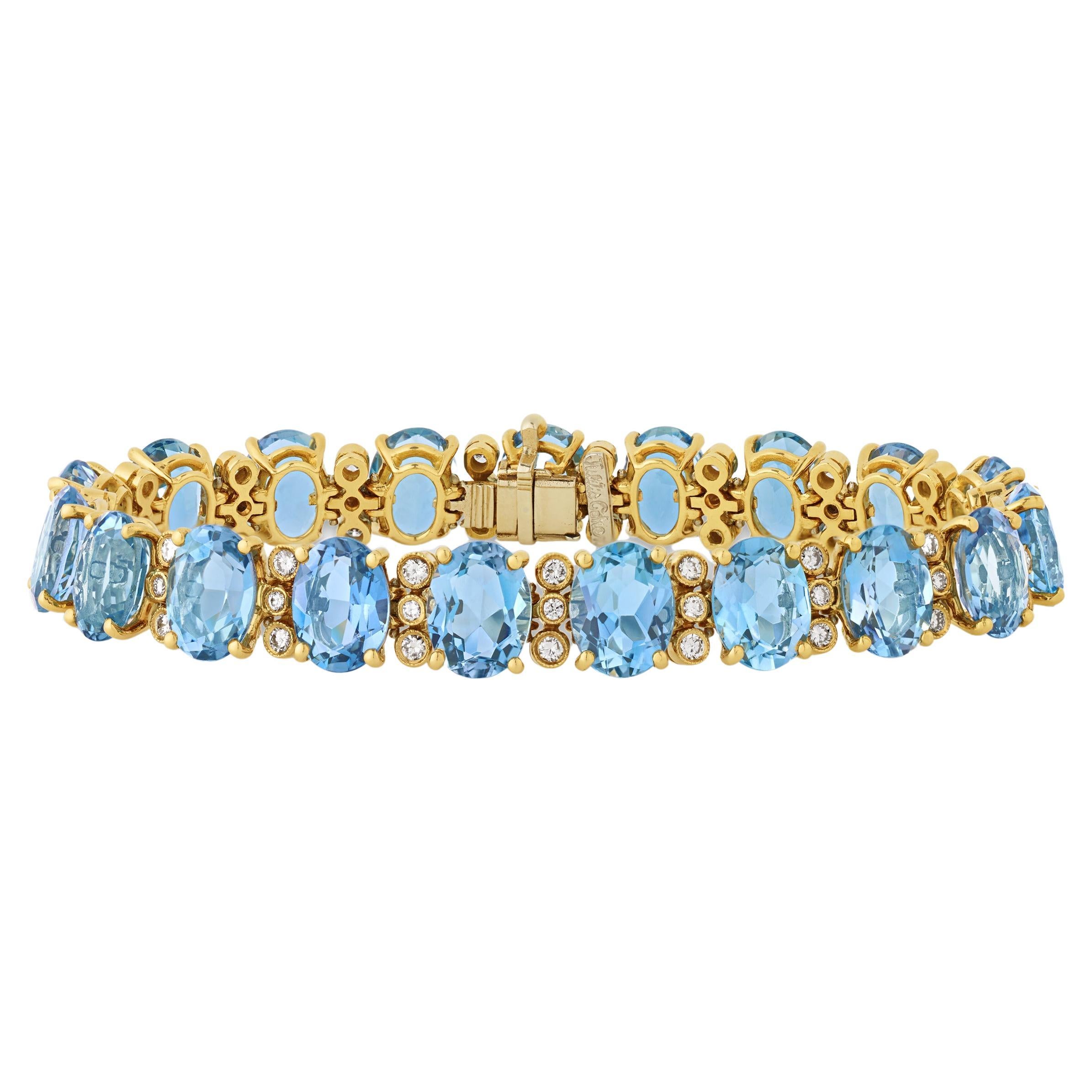 Bracciale con acquamarina