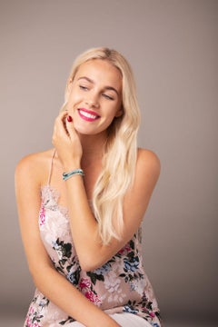 Bracciale Acquamarina con chiusura a cordoncino