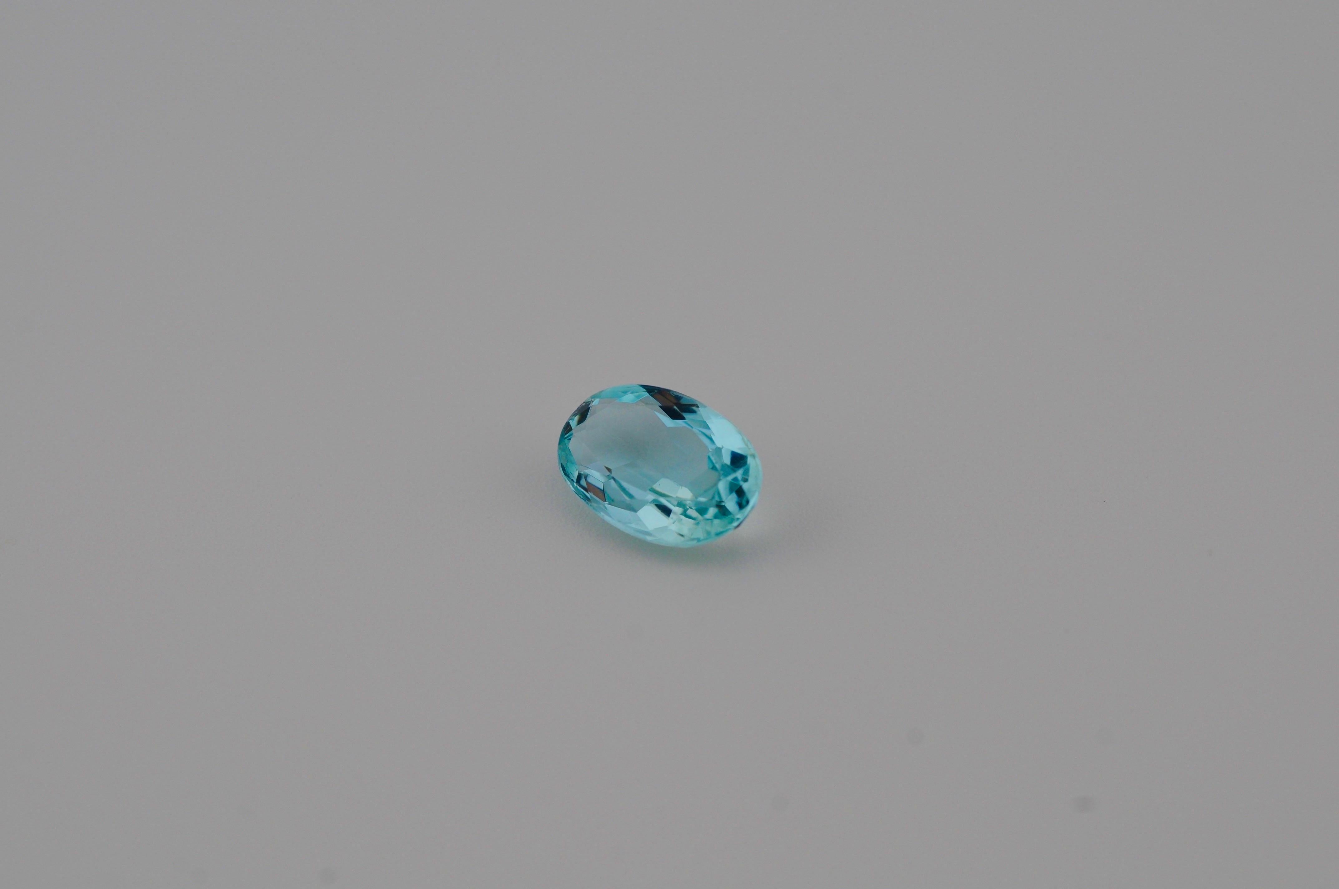 Aesthetic Movement Aquamarine Brazil– 2.84 ct AAA quality For Sale