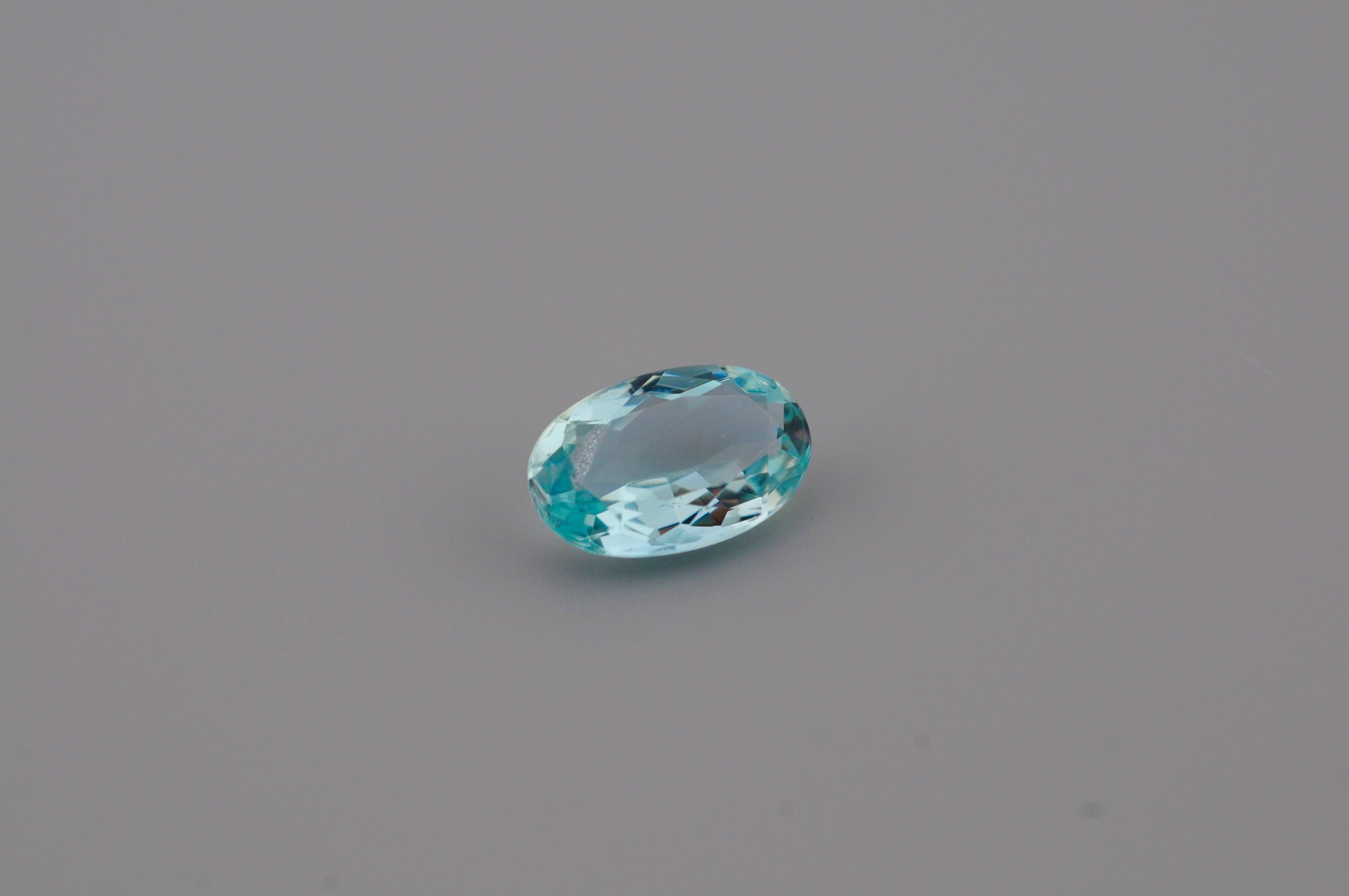 Oval Cut Aquamarine Brazil– 2.84 ct AAA quality For Sale