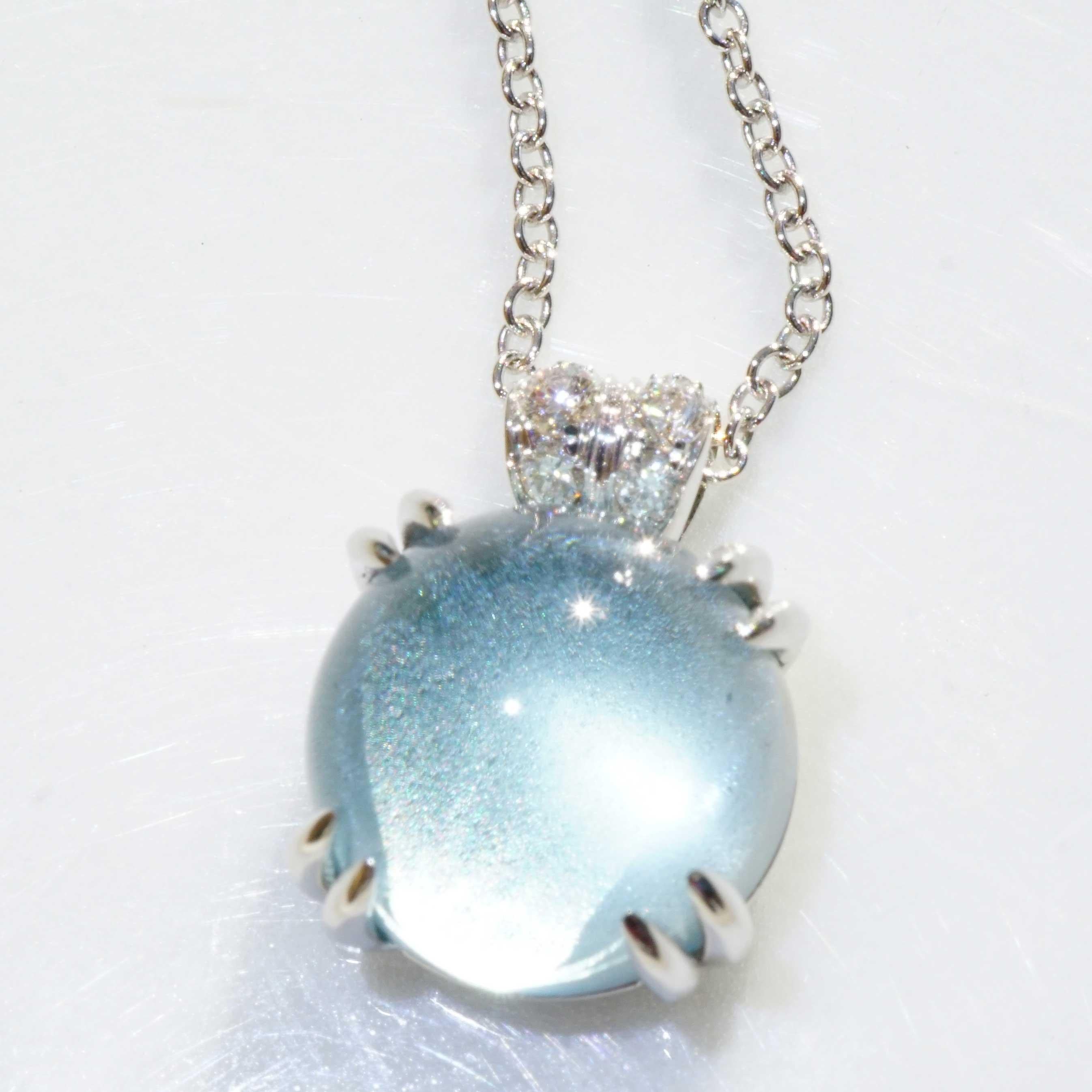 Moderne Collier d'aigue-marine Brilliante avec chaîne douce Bubbles made in Italy so unique en vente