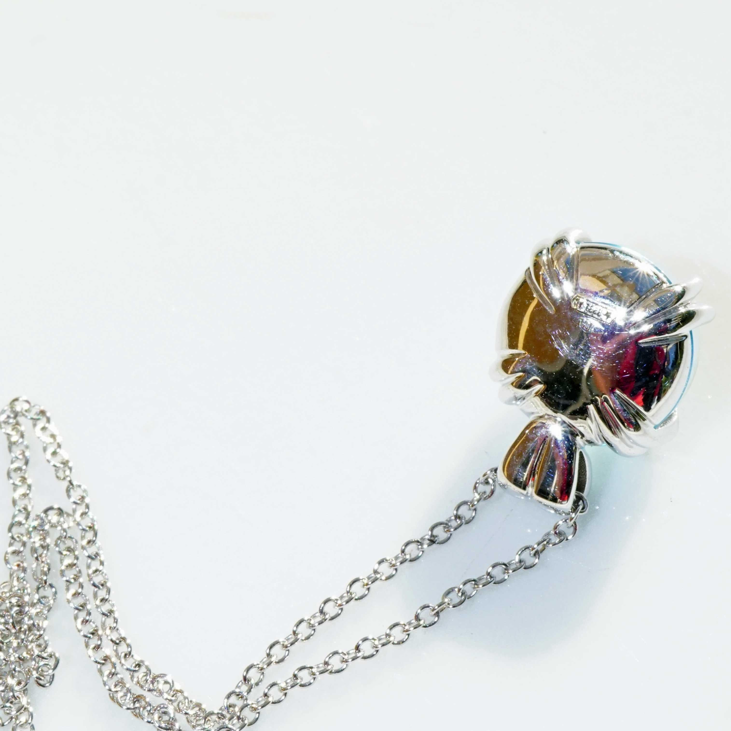 Collier d'aigue-marine Brilliante avec chaîne douce Bubbles made in Italy so unique Unisexe en vente