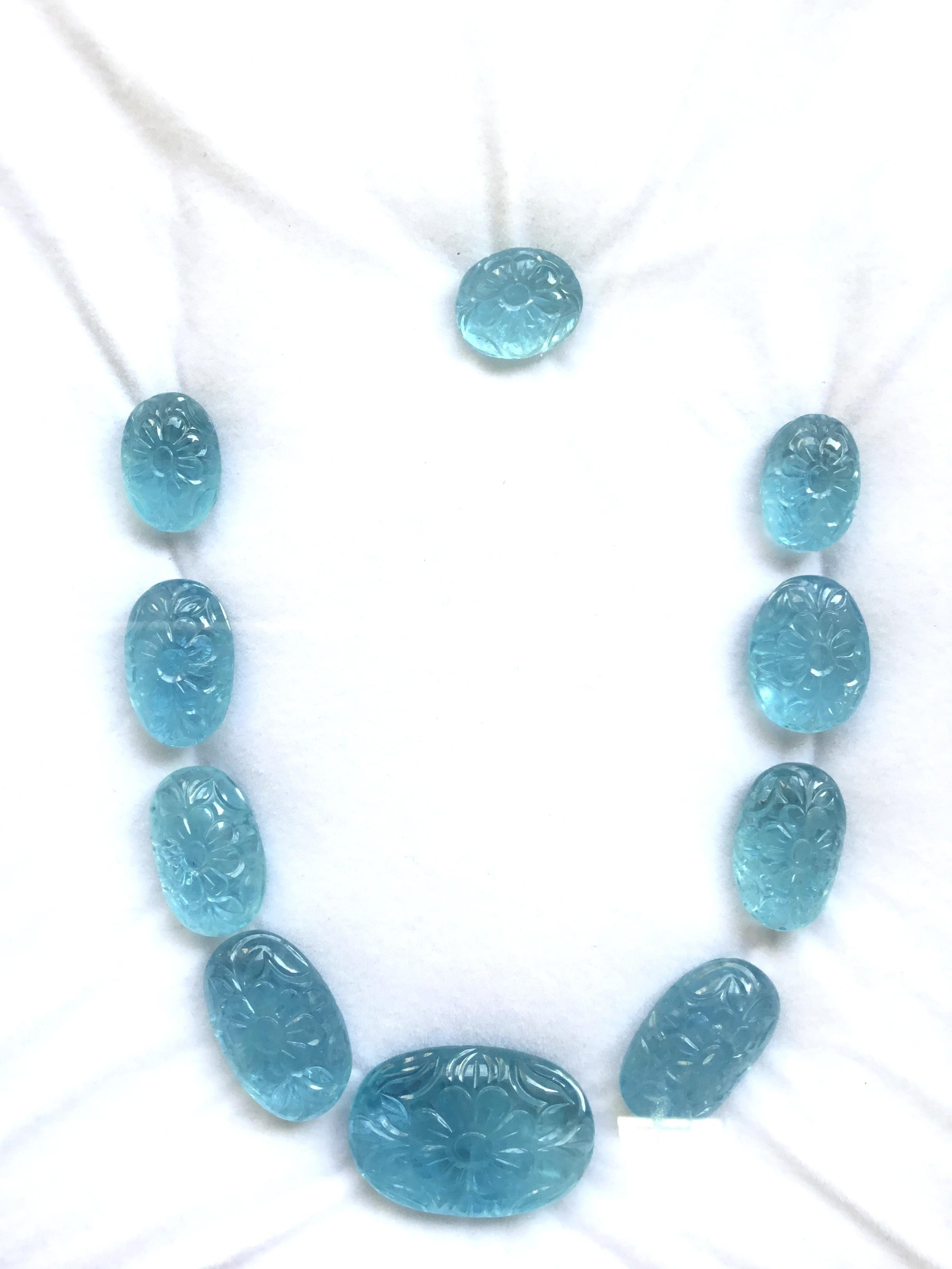 Aquamarine Carved Oval Tumbled Natural Gemstone Top Quality Color
Pieces - 16
Weight - 450.90
Size - 15x18 To 23x34 MM

Top Quality Aquamarine Carved .....