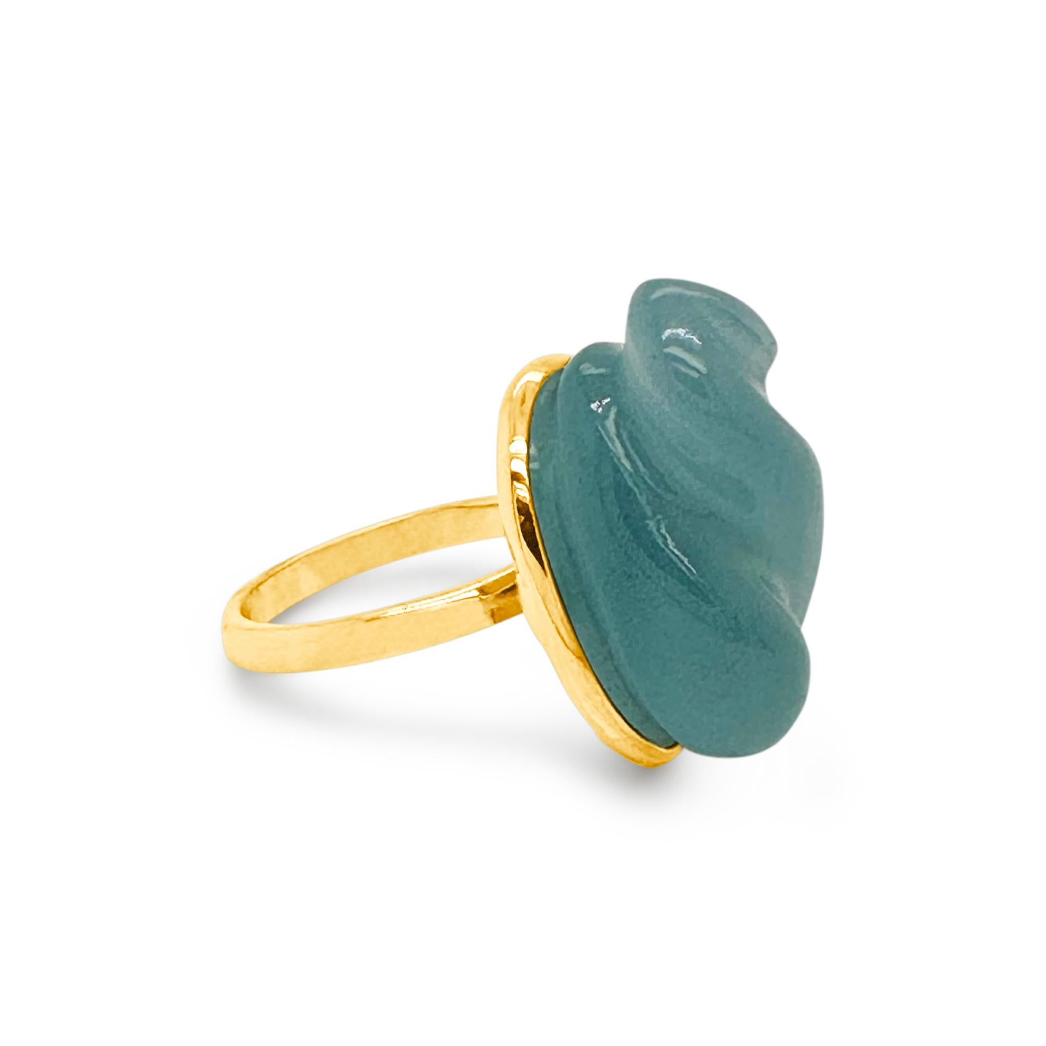 Tresor Beautiful Ring feature 29.77 total carats of Aquamarine. The Ring are an ode to the luxurious yet classic beauty with sparkly gemstones and feminine hues. Their contemporary and modern design make them perfect and versatile to be worn at any