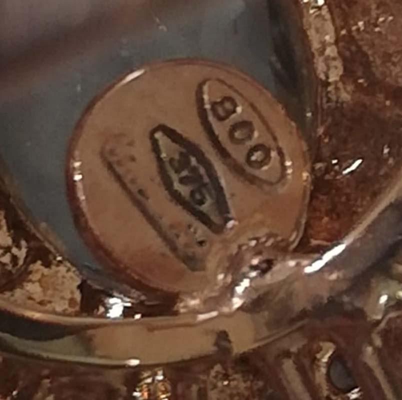 Aquamarine Colour Topaz, Diamonds, Rose Gold and Silver Ring. Pour femmes en vente