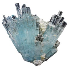 Aquamarine Crystals Cluster with Muscovite and Albite Matrix From Pakistan