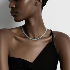 Aquamarine Cubist Necklace