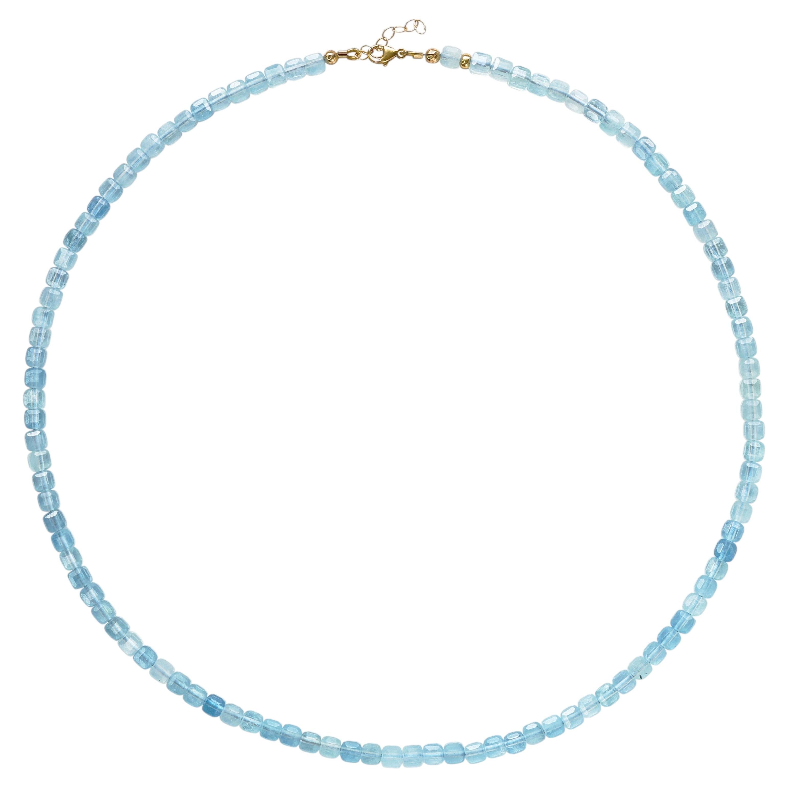Collana cubista con acquamarina, Gioielli artigianali