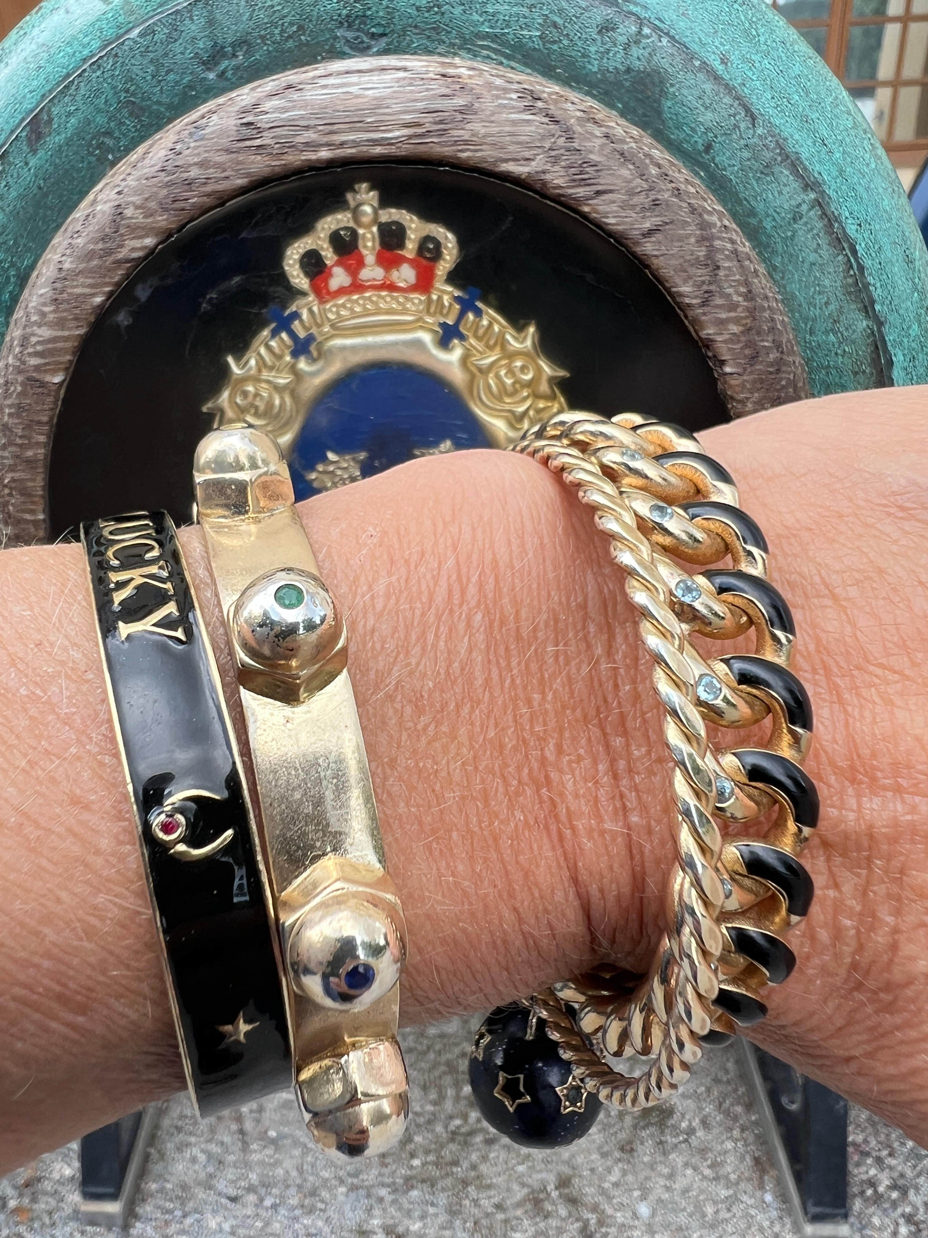 Bracciale a catena con acquamarina In condizioni Nuovo in vendita a Los Angeles, CA